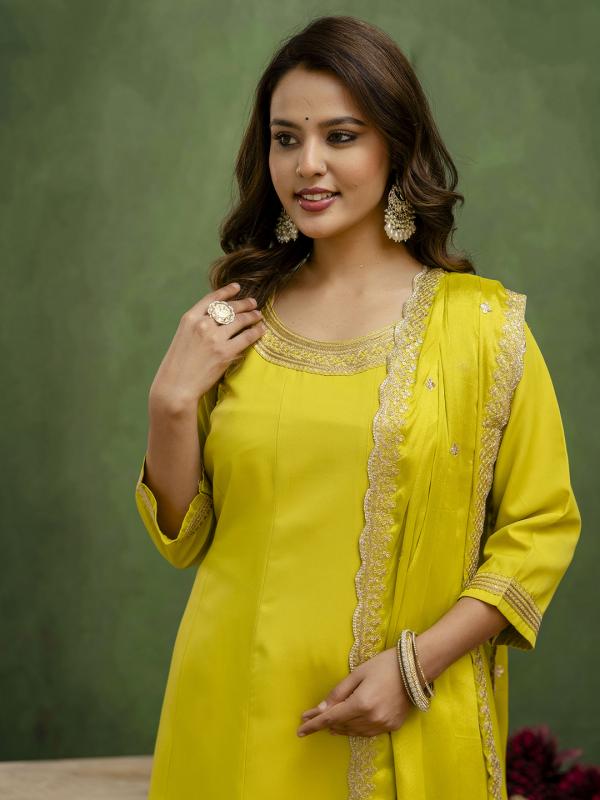 VP 9712 Stylish Anarkali Kurta Set Ready to Wear Soft Silk Fabric with Embroidered Dupatta Tailored Fit